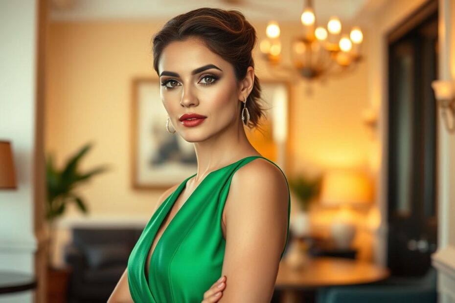 Jaki makijaż do zielonej sukienki